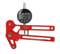 MAMJENNI Spoke Tension Meter, for Most Wheels, Professional Spoke Tension Gauge, Durable 7075 Aluminum Alloy, CNC Machined, Anodized Finish (Electronic Watch red)