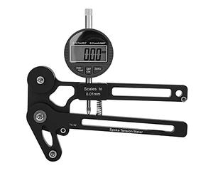 MAMJENNI Spoke Tension Meter, for Most Wheels, Professional Spoke Tension Gauge, Durable 7075 Aluminum Alloy, CNC Machined, Anodized Finish (Electronic Watch Black)