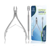 Mamjy Cuticle Cutter with Cuticle Pusher, Professional Cuticle Remover Tool Kit, Cuticle Nipper, Pedicure Manicure Tools for Fingernails and Toenails, Cuticle Clippers & Cuticle Pusher Tool