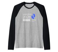 Mamma 2026 Loading Annuncio Gravidanza Bimbo Maschio Raglan Baseball Tee