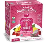 Mamma Chia, Organic Chia Prebiotic Squeeze, Strawberry Lemonade, 4 Pouches, 3.5 oz (99 g) Each