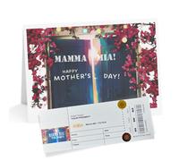 Mamma Mia Inspired Mother’s Day Ticket Reveal Card - Musical Theatre Gift with Show Style Insert