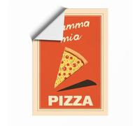 Mamma Mia Pizza Poster Retro Unframed Wall Art Print A1 (84.1×59.4cm), Wall Decor for Living Room, Bedroom, Office & Home, Art Gift