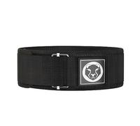 Mammal Strength 4-Inch Nylon Weightlifting Belt - Self-Locking Gym Belt for Cross Fit, Powerlifting, Squats, Deadlifts & Olympic Lifting Black Medium