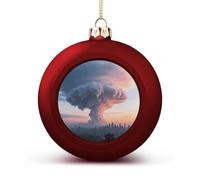 Mammatus Cloud Formation Christmas Ball Ornaments - Shatterproof Plastic Vintage Rustic Xmas Tree Decorations Pendant for Family Holiday Wedding Party Xmas Hanging Decoration