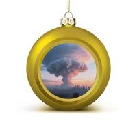 Mammatus Cloud Formation Christmas Ball Ornaments - Shatterproof Plastic Vintage Rustic Xmas Tree Decorations Pendant for Family Holiday Wedding Party Xmas Hanging Decoration
