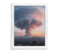 Mammatus Cloud Formation Diamond Painting Kits for Adults White Wood 40*50cm 5D Diamond Art Kits for Beginners Large DIY Full Drill Round Diamonds Gem Art Crafts Painting for Home Wall Decor