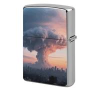 Mammatus Cloud Formation Lighter Case Metal Double-Sided Lighter Cover Pocket Lighters Sleeve Windproof Lighters Accessories for Men Women