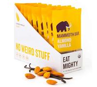 Mammoth Bar Almond Vanilla Bar - High Fiber • Paleo • Gluten Free • Egg Protein • GMO Free • Raw • Premium Nuts • Prebiotic • Acestral