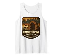 Mammoth Cave Kentucky Shirt Longest Cave Bats Retro Sunset Tank Top