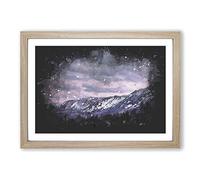 Mammoth Creek in California Paint Splash Framed Print | A2 Oak Framed Wall Art | Ready to Hang | Modern Nature Picture | Living Room Bedroom Lounge Office