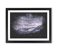 Mammoth Creek In California Paint Splash Modern Art Framed Print | A2 Black Framed Wall Art | Ready to Hang | Modern Nature Picture | Living Room Bedroom Lounge Office