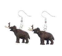 Mammoth Earrings Prehistoric Miniblings Stone Age Elephants Ice Rubber 30Mm