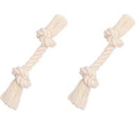 Mammoth Flossy Chews 100 Percent Natural Cotton Rope Dog Toy - Premium White Knot Tug Toy for Dogs - Interactive Rope Dog Toy 12" - 2 Pack