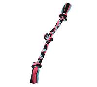 Mammoth Flossy Chews Color 3 Knot Rope Tug - Premium Cotton-Poly Tug Toy for Dogs - Interactive Dog Rope Toy - Tug Dog Chew Toy for Large Dogs - Large 25”