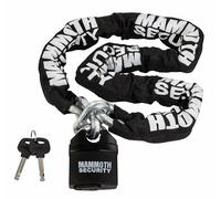 Mammoth Heavy Duty Motorbike Lock with Padlock Anti-Theft Thick 10mm x 1.2M Bike Locks High Security Chain for Bicycle Motorcycle Scooter Lock & Padlock with Scratch-Proof Nylon Sleeve