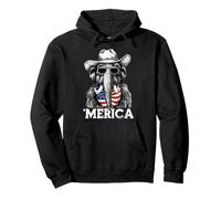 Mammoth Ice Age American Flag Bandana Sunglasses Cowboy Hat Pullover Hoodie