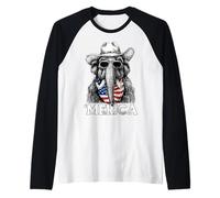 Mammoth Ice Age American Flag Bandana Sunglasses Cowboy Hat Raglan Baseball Tee
