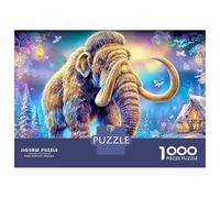 Mammoth in A Magical Winter Forest 1000 Piece Jigsaw Puzzle Icefield Mammoth Perfect Present for Boys, Girls, Men & Women 70x50cm/1000pcs
