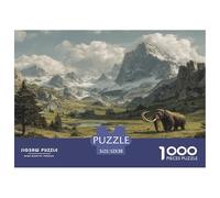 Mammoth Jigsaw Puzzles Great Gift for Adults 1000 Pieces Educational Games Home Decors Ancient Animals Jigsaw Puzzle for Women Men Adult 52x38cm/1000pcs