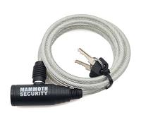 Mammoth Security Motorcycle Helmet & Clothing Lock - Universal Handlebar Cable Lock - Heavy Duty Self-Coiling 1.65m Steel Cable - Key Operated Anti-Theft Lock