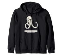 Mammoth Skull Paleontology Ice Age Fossil Zip Hoodie