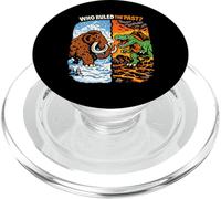Mammoth vs T. Rex Who Ruled the Past? Prehistoric Battle PopSockets PopGrip for MagSafe