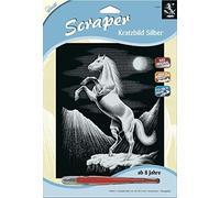Mammut 136043 - Scraper Kratzbild Silber groß - Pferd