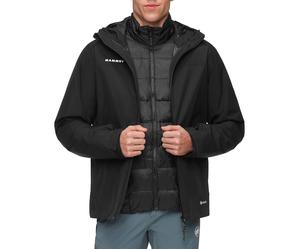 Mammut - 3-in-1 down and GORE-TEX ePE hiking jacket - Treeline 3 in 1 HS Hooded Jacket Men Black Black for Men - Size L Black L