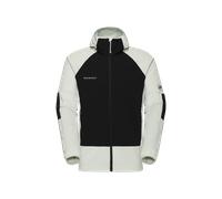 Mammut Abrasion-resistant, stretchy climbing midlayer Massone ML Hooded Jacket Men - silver sage-black, XXL