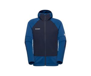 Mammut Abrasion-resistant, stretchy climbing midlayer Massone ML Hooded Jacket Men - tschiel-marine, L