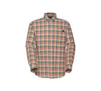 Mammut Breathable, hemp-blend long-sleeved shirt Trovat Summer Longsleeve Shirt Men - silver sage- red, S