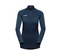 Mammut Insulating longsleeve shirt with Merino wool Trift Half Zip Longsleeve Women - marine, XL