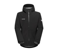 Mammut Lightweight elastic hardshell jacket for hiking Linard Guide HS Hooded Jacket Men - black, XL