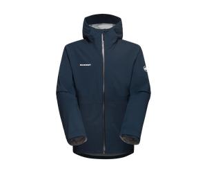 Mammut Lightweight elastic hardshell jacket for hiking Linard Guide HS Hooded Jacket Men - marine, 3XL