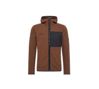 Mammut Recycled polyester hiking midlayer jacket Tamaro ML Hooded Jacket Men - soil-black, S
