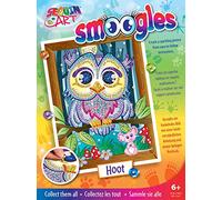Mammut Spiel & Geschenk 8321812 Art Animals Owl Stencil Complete Set with Styrofoam Frame Picture Template Sequins Pins Instruction Craft Kit for Ages 6+, Multicoloured