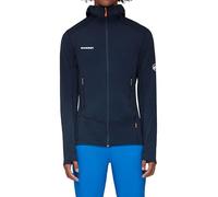 Mammut Taiss Light ML Hooded Jacket Men | Fleece and Nylon Midlayer with Zip for Mountain Hiking | Marine, 3XL