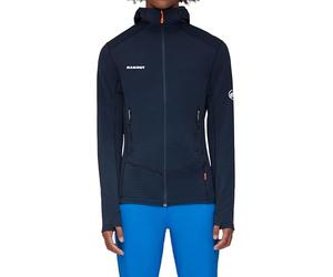 Mammut Taiss Light ML Hooded Jacket Men | Fleece and Nylon Midlayer with Zip for Mountain Hiking | Marine, 3XL