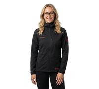 Mammut Ultimate VIII SO Hooded Jacket Women 25 Years | Outdoor Softshell Clothing for Hiking | Black, XL
