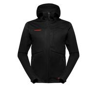 Mammut Ultimate VIII SO Hooded Jacket Men 25 Years | Outdoor Softshell Clothing for Hiking | Black, XL