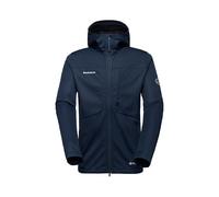 Mammut Ultimate VIII SO Hooded Jacket Men | Outdoor Softshell Clothing for Hiking | Marine, XL