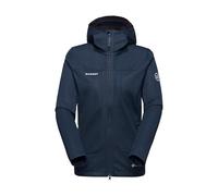 Mammut Ultimate VIII SO Hooded Jacket Women | Outdoor Softshell Clothing for Hiking | Marine, XS