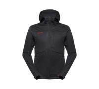 Mammut Ultimate VIII SO Hooded Jacket Men 25 Years | Outdoor Softshell Clothing for Hiking | Black, S