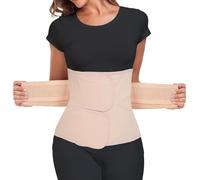MAMODY Postpartum Belly Wrap - C Section Recovery Belt, Post Partum Women Belly Belt, Abdominal Binder After Pregnancy Postpartum Belly Band Waist Cinchers After Birth Brace (Beige, XL)