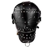 MAMOHSS Unisex Adult Eyes And Mouth wite Zipper Head Mask Fun Costume Full Face Hood for Cosplay Rave Wear