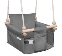 MAMOI® Indoor Swing for Babies and Children, Wooden and Cotton Swing Seat for Baby, Children's Swing, Scandinavian Swing, Baby Swing