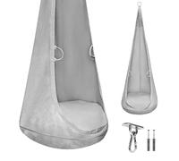 MAMOI Velvet Cocoon - Indoor Hanging Chair with Soft Cushion, Elegant Hanging Seat with Handles, Premium Velvet, Durable Construction with Hanging Element