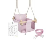 MAMOI® Wooden baby swing seat for toddlers, Indoor toddler swings chair from birth, Kids baby bouncer for garden, Child rocker swing set from 8 months