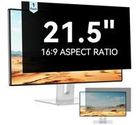 Mamol 21.5 Inch Computer Privacy Screen Filter for 16:9 Widescreen Monitor, Anti Glare & Blue Light Filter, Removable Computer Monitor Privacy Shield, Anti-Scratch Screen Protector Film 21.5 in
